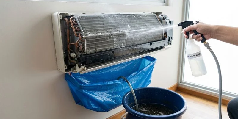 Aircon Chemical Wash vs Chemical Overhaul in Tampines - illustration 1