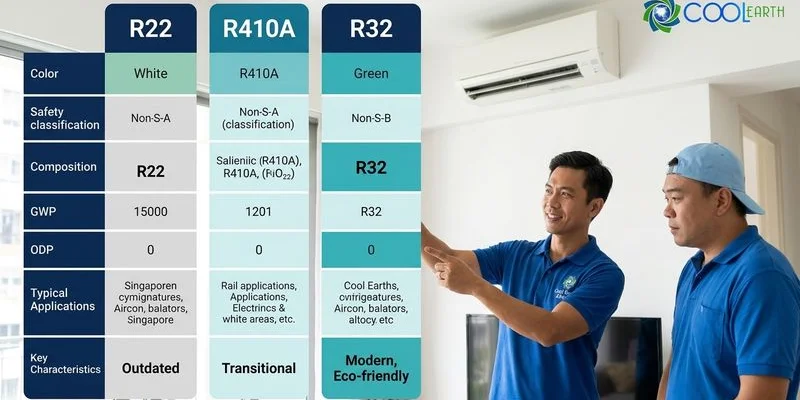 R22 vs R410A Aircon Gas in Tampines: What You Need to Know - illustration 1