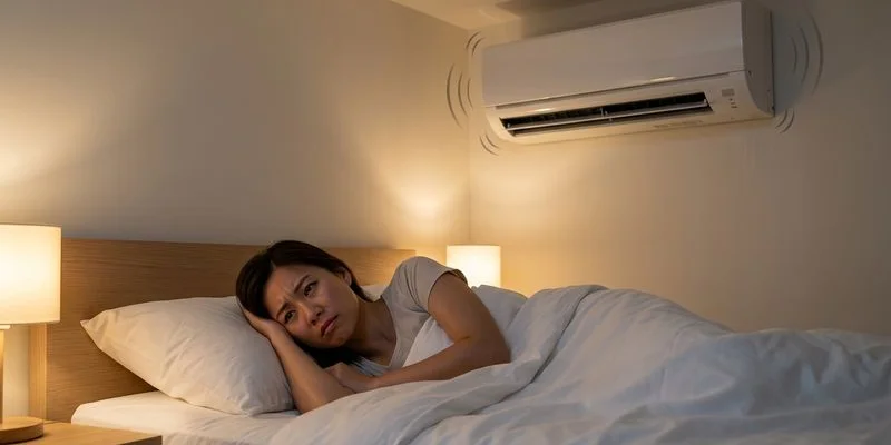 Singapore resident unable to sleep due to loud rattling noise from aircon unit in HDB bedroom